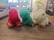 LOT OF 3 Puffkins Dinosaurs DRAKE PICKLES DINKY NEW