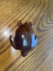 Wood Carved Sea Turtle Ocean  Sea Life Figurine Small 4" — photo 1