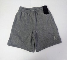 Jordan Brooklyn Essent Boys 7" Fleece Carbon Heather Shorts Cotton Size L NWT