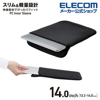 ELECOM Neoprene Laptop Sleeve 13.3 14  Slim Waterproof Case Black