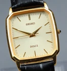 [Near MINT] Vintage Seiko Dolce 8J41-5000 27mm Gold Dial Quartz Men's Watch