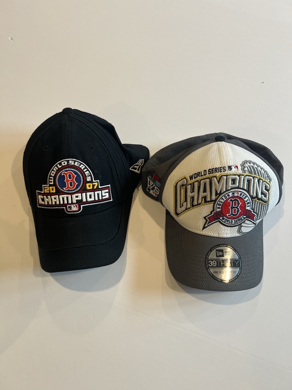 2 New Era Boston Red Sox World Series Championship Hats 2007 & 2013