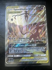 Espeon & Deoxys GX SM240 Jumbo Oversized Black Star Promo Pokemon Card