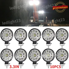 10X 60W LED Work Light Truck OffRoad Tractor Flood Lights 12V round 3.3 PK 4''