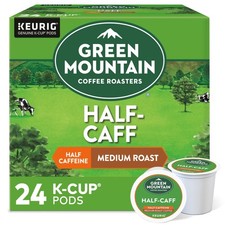 Green Mountain Coffee Roasters, Half Caff Medium Roast Coffee Pods, 24 Count