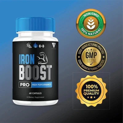 FYVUS Iron Boost Pro High Performance Supplement, IronBoost ( 60 Capsules ) USA