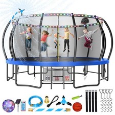 Lyromix 12 14 15 16FT Trampoline Outdoor with Basketball Hoop, Trampoline wit...