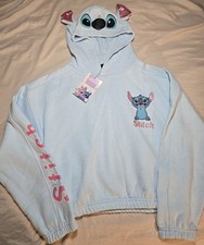 Disney Stitch, NWT,Pull Over Hoodie /Girls Size 10- 11 Years Old - Blue Color