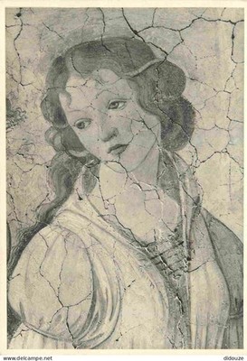 Postcard - Art - Fresco - Sandro Botticelli - Fresco of the villa Lemmi dé