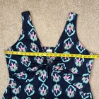 Nic+Zoe Ocean Batik Jersey Dress Indigo Multi Blue 1X