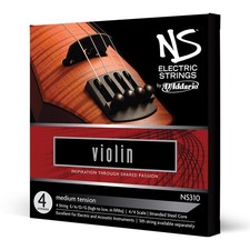 D Addario Ns Electric Violin Strings Medium Tension 4 4 Scale Steel Core
