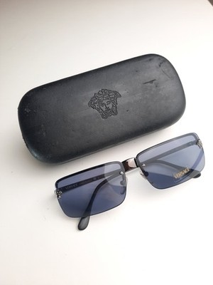 Versace MOD X66 Vintage 90s y2k Unisex Rechteckig Randlos NOS Sonnenbrille Medusa