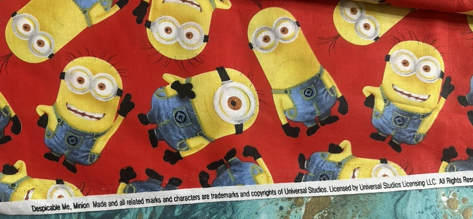 Despicable Me Minions Fabric Cotton Quilting Crafting 1.25 Yards Cranston - Image 2 of 4