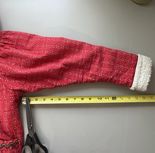 Vtg Oshkosh Hoodie Jacket Sherpa Lined ZipFront Floral Sz 6x Girl Kids USA READ - Picture 20 of 24
