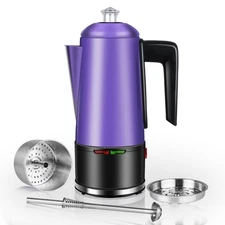 HOMOKUS Electric Coffee Percolator 12 CUPS Percolator Coffee Pot Stainless St...