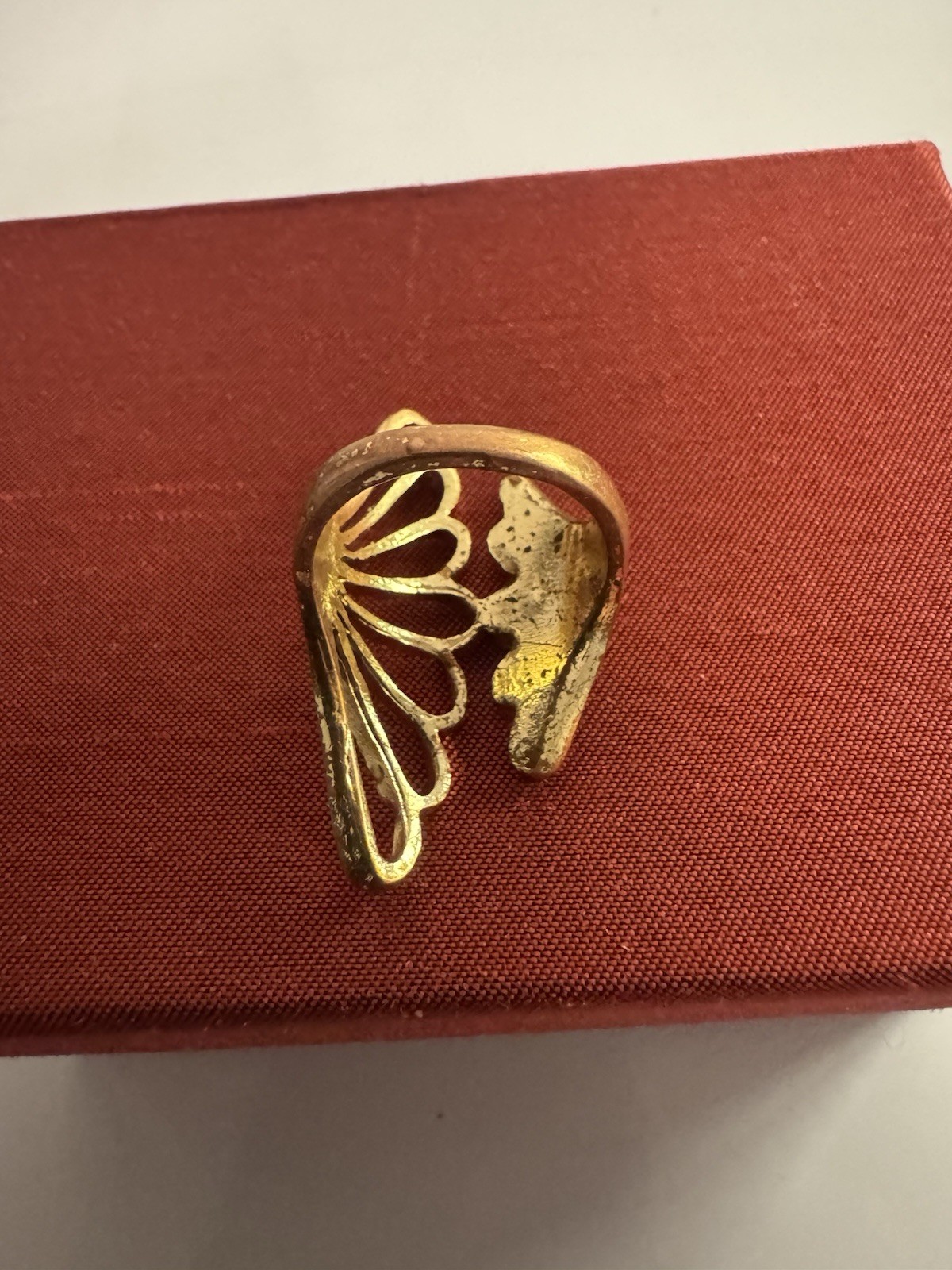 Gold Butterfly Adjustable Statement Ring with Cle… - image 5