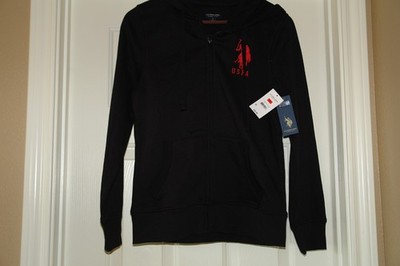 U.S. Polo Assn, Fleece, Zippered, Hoodie, Boys Size Small  (4-6), NWT
