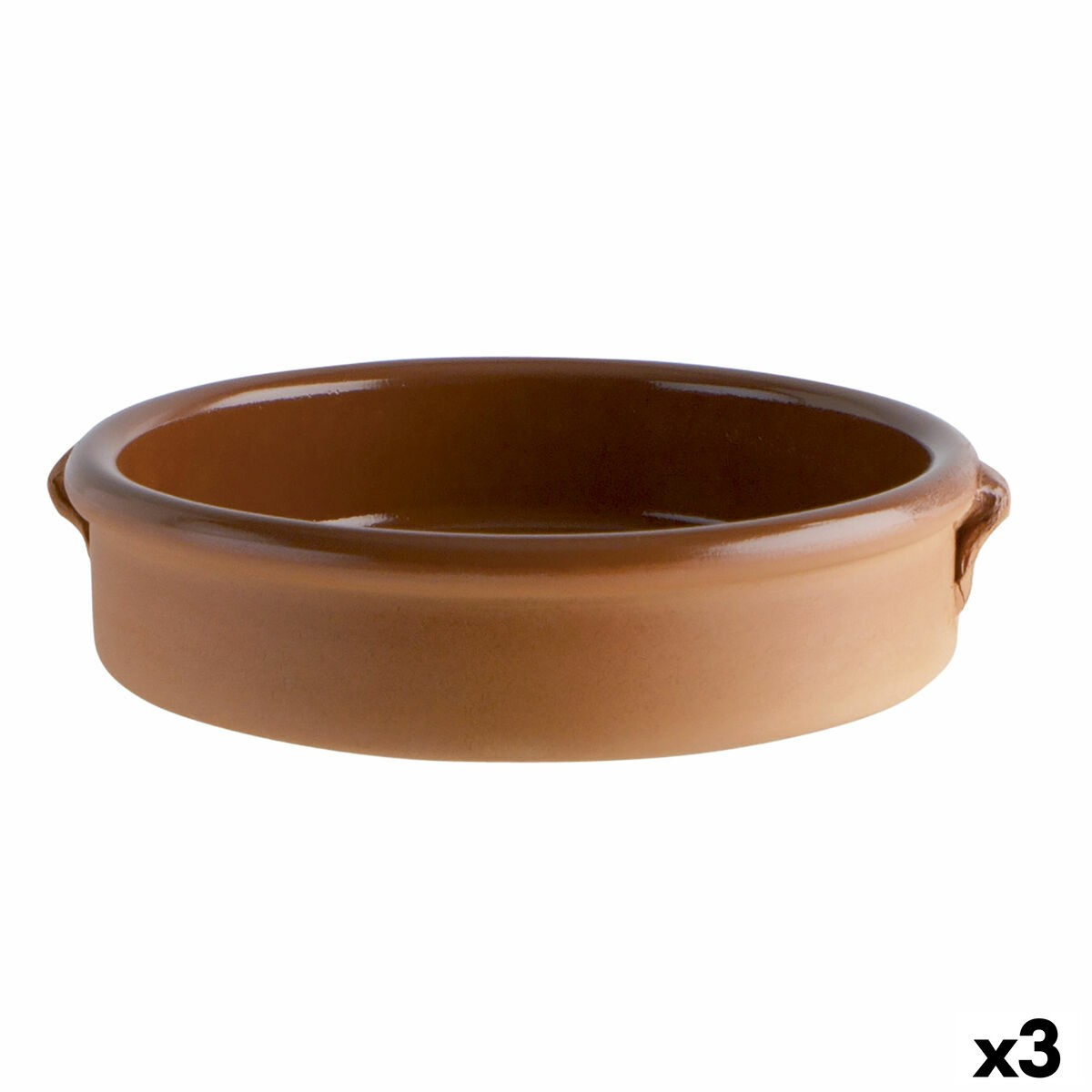 Cazuela Barro Clasico Marrón Cerámica Ø 36 cm [3 Unidades]