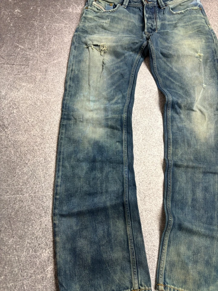 VINTAGE DISTRESSED japanese faded if was IF SIX WAS NINE vibe Diesel Jeans y2k - Image 4 of 4