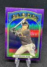 Ha-Seong Kim 2021 Topps Heritage High Number Chrome Purple Refractor #619 Padres