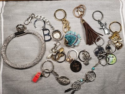 Lot Of Random Keychains Wristlet Key chain Etc C37