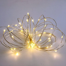 Pack 2 Indoor Battery-Operated Led String Lights with Timer,Mini Leds Fairy Ligh