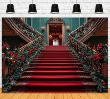 CHRISTMAS BACKDROP ENTRYWAY DECORATIONS Party Photo Background Home Studio Props