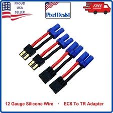 2 Pairs RC LiPo Battery Connector Adapter Compatible w Lipo Battery Plug to EC5