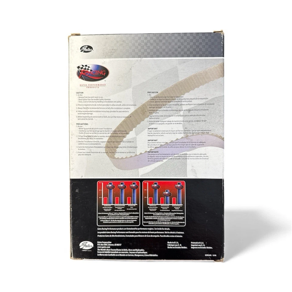 Gates Racing Performance Timing Belt T195RB Fits Dodge Stealth 91-99 3000GT - Image 2 of 3