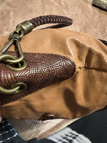 THE SAK womens Purse BOGO Shoulder Bag Brown Tan Faux Leather Braided Strap - Bild 4 von 7