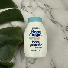 Baby Magic Powder Mennen Vintage Small Bottle 2 oz Talc Prop Travel