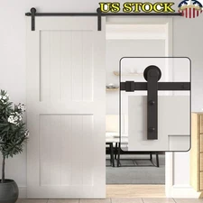 Sturdy Sliding Barn Door Hardware Kit Heavy Duty Carbon Steel Track System New