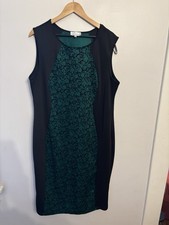 Olivia Mathews Women’s Green Black Sleeveless Sheath Dress Size 3X
