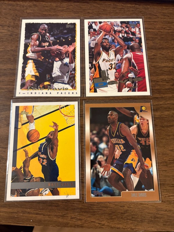 Dale Davis 4 card lot 1994-95 95-96 97-98 98-99 Topps #18 #117 #40 #219 Pacers