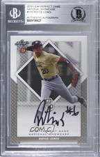 BAS 2016 Leaf Perfect Game National Showcase Royce Lewis #175 BGS Authentic 03wr