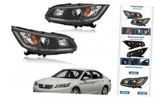 Headlights Front Head Lamps Replacement for 2013-2015 Passenger Driver Side