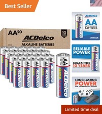 20 AA Super Alkaline Batteries with 10- Shelf Life   Reliable Power Source
