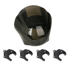 Parabrezza Cupolino Smoke Staffe 49mm per Harley Sportster XL Dyna FXLR VRSCB