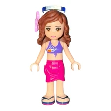 LEGO Friends Minifigure OLIVIA frnd100 Bikini Top Sunglasses From Set # 41090