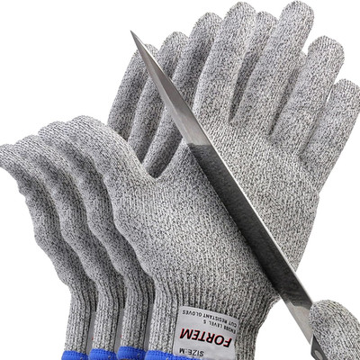 Cut Resistant Gloves, 4X, Level 5 Protection Cutting Gloves for Oyster Shucking,