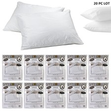 20 PC Premium Deluxe Luxurious Fabric Zippered Pillow Cover Bed Bug Protector