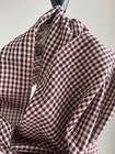 New Linen Blend Wrap Stole Scarf Navy Blue White Checkered Made In Cambodia 🇰🇭 — photo 4