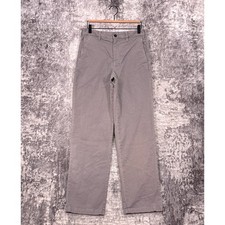 Nili Lotan Eliot Boy Pants 2 Womens Washed Gray Cotton Twill Relaxed Fit