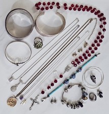 Beautiful Sterling Silver Jewelry Lot 262 Grams. Wearable Jewlery Lot.
