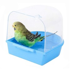 kathson Bird Bath for Cage Parakeet Bathing 5.1    5.3 in, Random color
