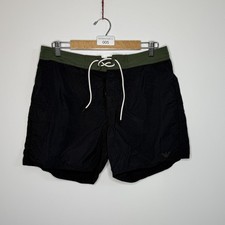 Emporio Armani Swimwear Shorts Mens Black Green Drawstring Swim Trunks Logo