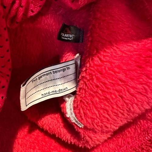 Girl’s Patagonia Pink/Red Re-Tool Snap-T Pullover Quarter Snap Sweater- Size L - Picture 5 of 7