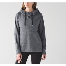 Lululemon SZ 12 Split Pullover Hoodie Cowl Neck Hooded Breathable Stretch Women