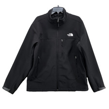 The North Face Apex Bionic Windproof Jacket Mens Large Black Zip Fleece Lined