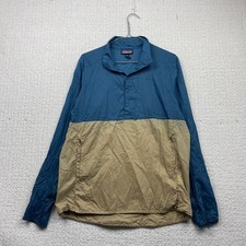 Patagonia Jacket Men M Blue Nylon Houdini Snap T Pullover Ultralight Windbreaker